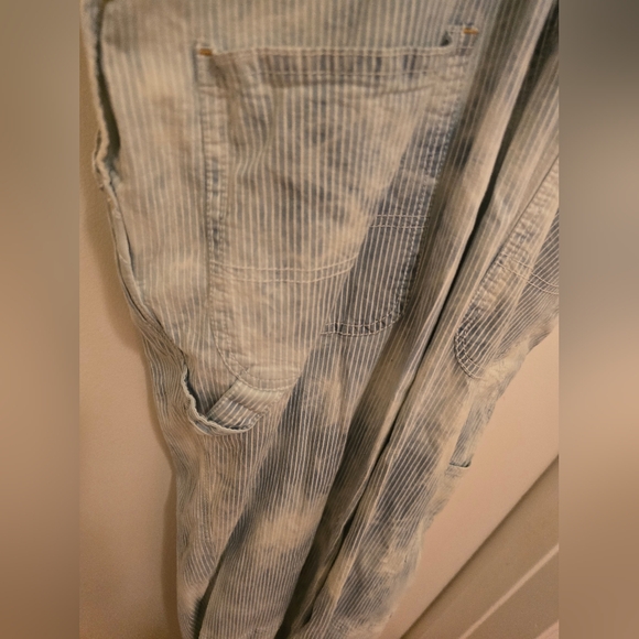 Faherty Mechanic Washed Striped Overalls Organic Cotton Medium - Picture 9 of 9